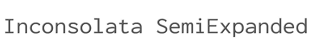 Inconsolata SemiExpanded 