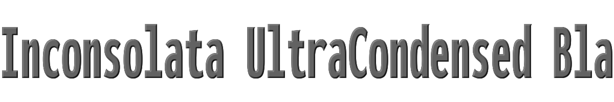 Inconsolata UltraCondensed Black 