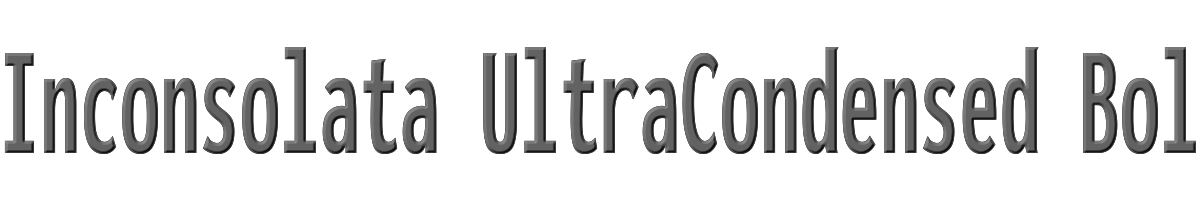 Inconsolata UltraCondensed Bold 