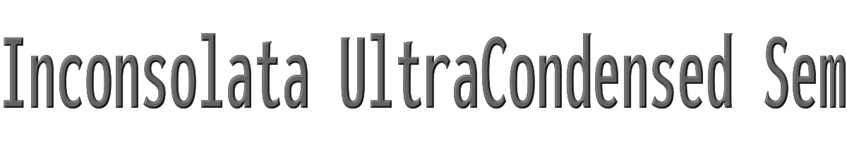 Inconsolata UltraCondensed SemiBold 
