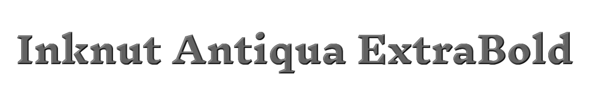 Inknut Antiqua ExtraBold 