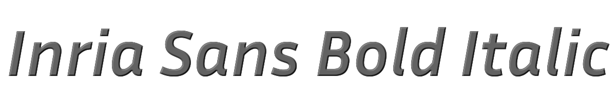 Inria Sans Bold Italic 