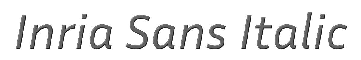 Inria Sans Italic 