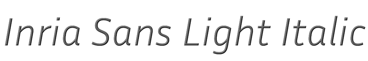 Inria Sans Light Italic 
