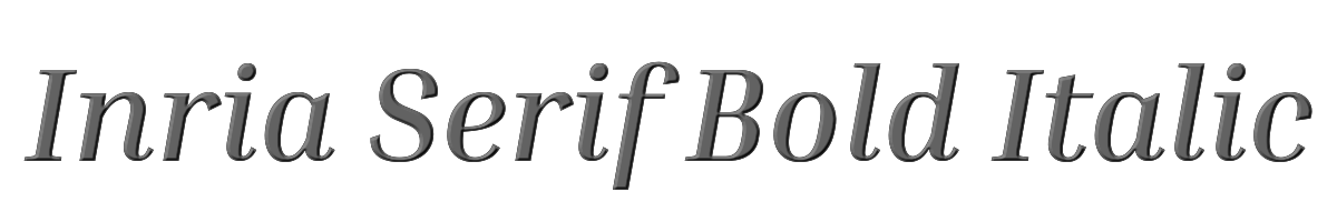 Inria Serif Bold Italic 