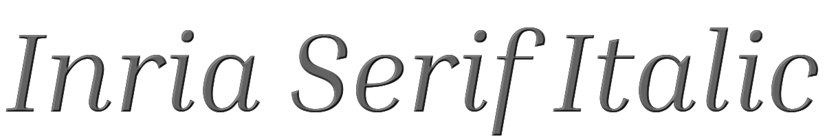 Inria Serif Italic 