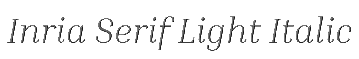 Inria Serif Light Italic 
