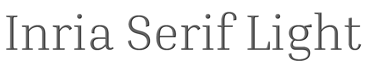 Inria Serif Light 