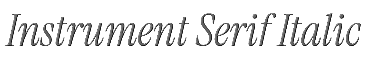 Instrument Serif Italic 