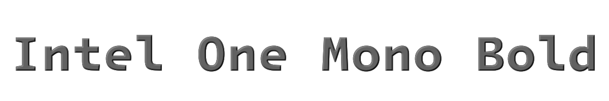 Intel One Mono Bold 