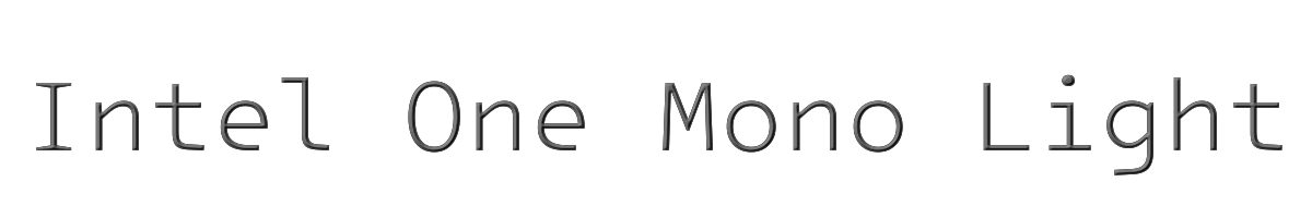 Intel One Mono Light 