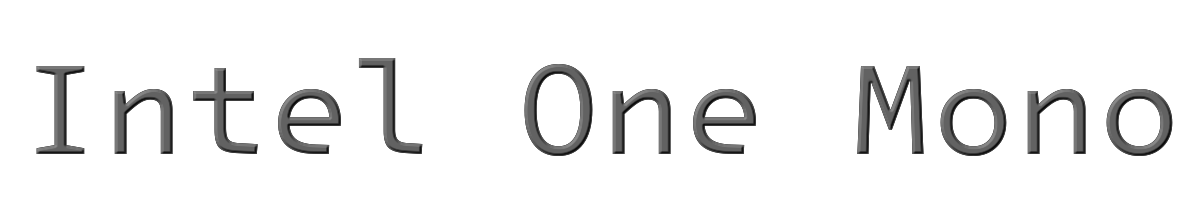 Intel One Mono 