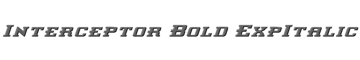 Interceptor Bold ExpItalic 