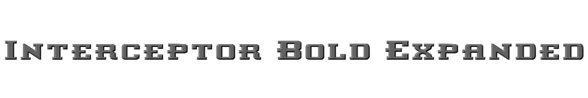 Interceptor Bold Expanded 