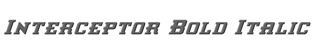 Interceptor Bold Italic 