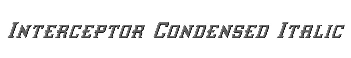 Interceptor Condensed Italic 