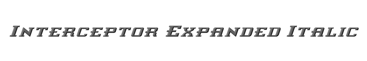 Interceptor Expanded Italic 