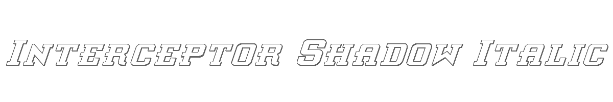 Interceptor Shadow Italic 