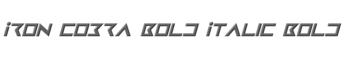 Iron Cobra Bold Italic Bold 