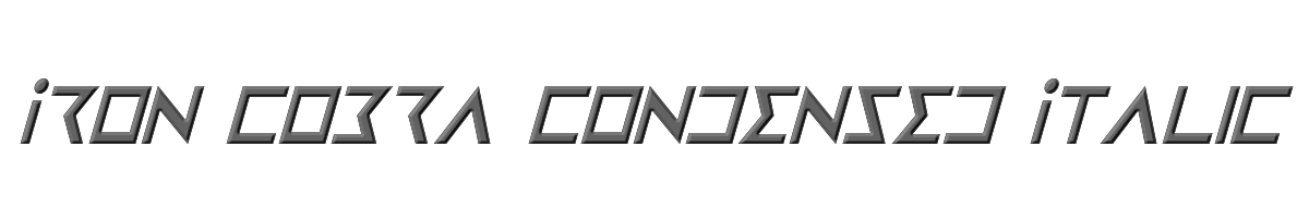Iron Cobra Condensed Italic 
