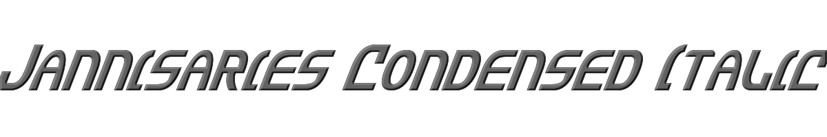 Jannisaries Condensed Italic 