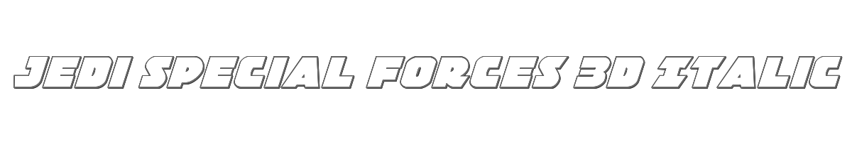 Jedi Special Forces 3D Italic 