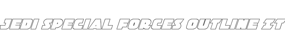 Jedi Special Forces Outline Italic 