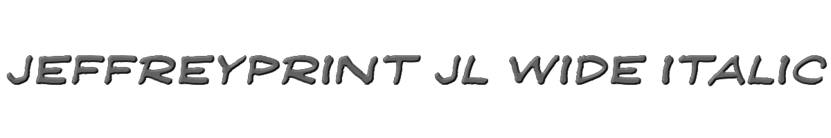 JeffreyPrint JL Wide Italic 