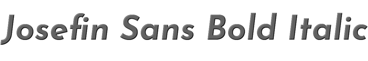 Josefin Sans Bold Italic 