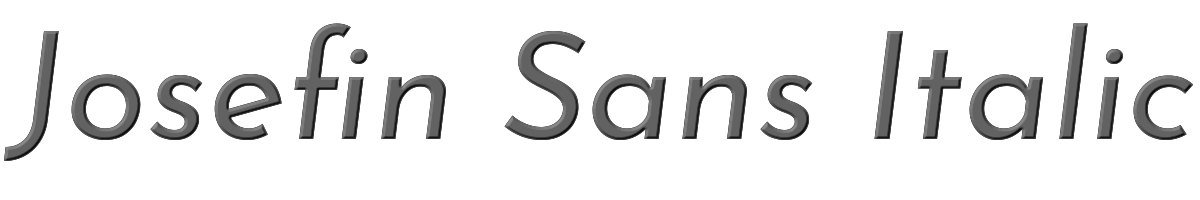 Josefin Sans Italic 