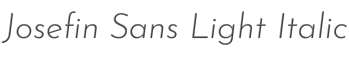 Josefin Sans Light Italic 