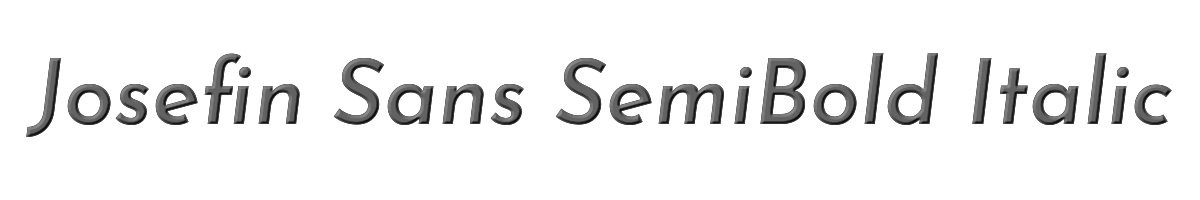 Josefin Sans SemiBold Italic 