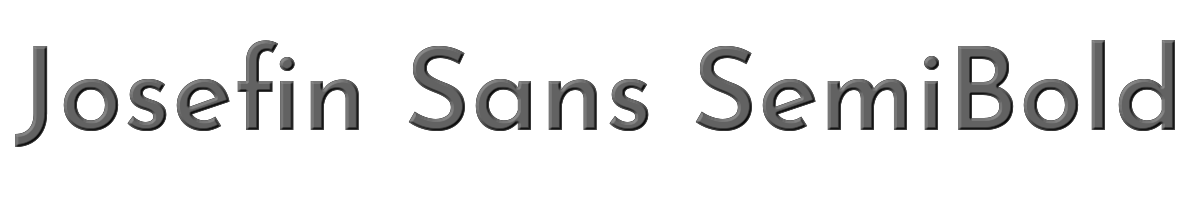 Josefin Sans SemiBold 