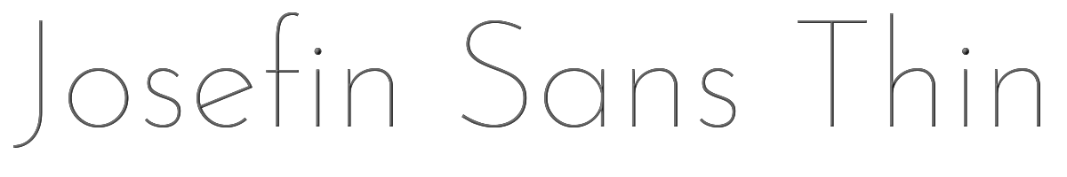 Josefin Sans Thin 