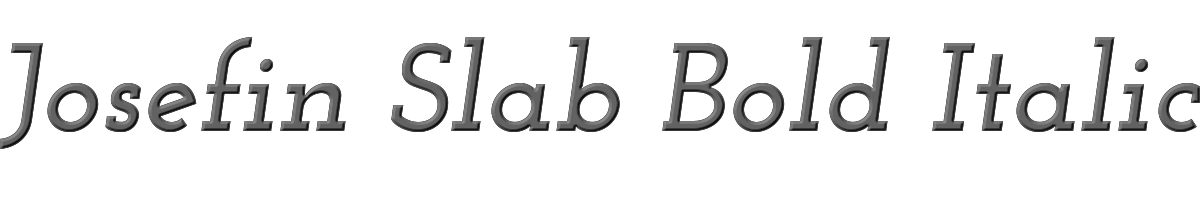 Josefin Slab Bold Italic 