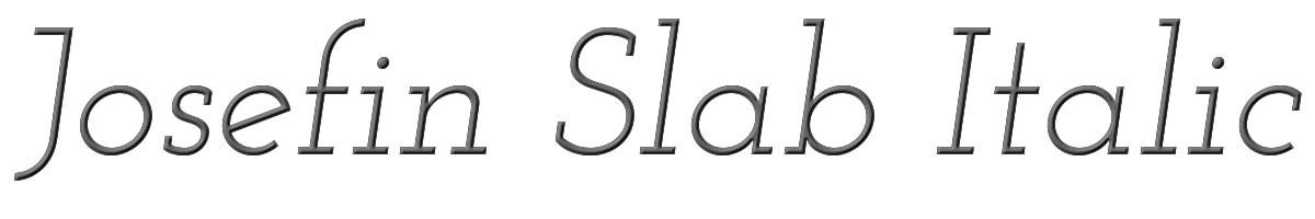 Josefin Slab Italic 