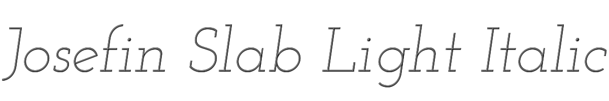 Josefin Slab Light Italic 