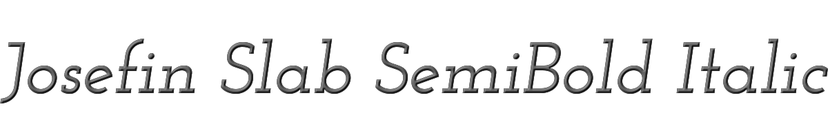 Josefin Slab SemiBold Italic 