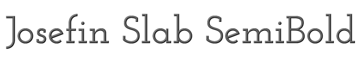 Josefin Slab SemiBold 