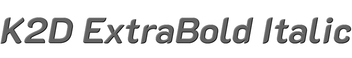 K2D ExtraBold Italic 