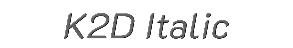K2D Italic 