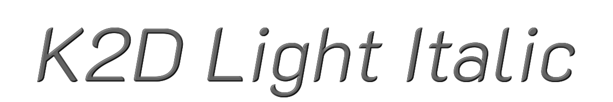 K2D Light Italic 