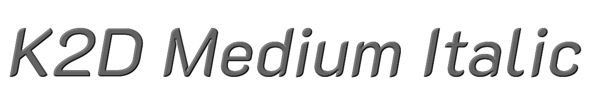 K2D Medium Italic 