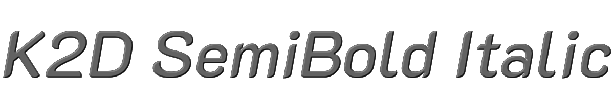 K2D SemiBold Italic 