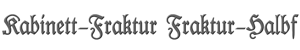 Kabinett-Fraktur Fraktur-Halbfett 