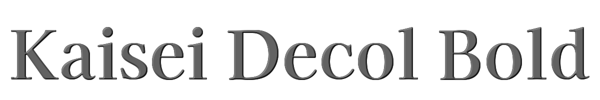 Kaisei Decol Bold 