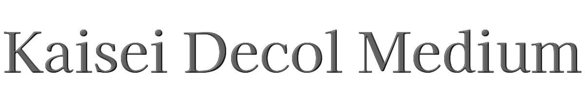 Kaisei Decol Medium 