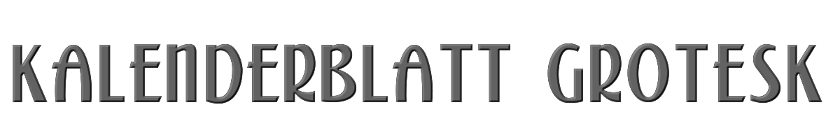 Kalenderblatt Grotesk 