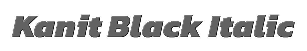 Kanit Black Italic 