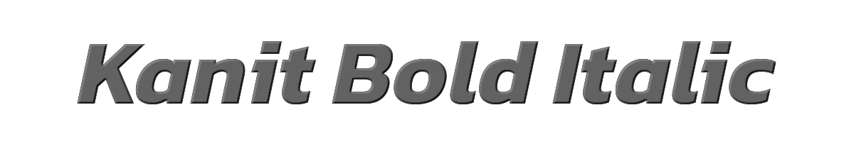 Kanit Bold Italic 